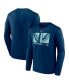 Фото #4 товара Men's Deep Sea Blue Seattle Kraken Authentic Pro Core Collection Secondary Long Sleeve T-Shirt