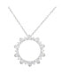 Фото #1 товара Suzy Levian New York suzy Levian Sterling Silver Cubic Zirconia Starburst Open Circle Pendant Necklace