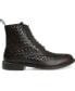 Фото #2 товара Men's Saint Handwoven Leather Wingtip Dress Boots