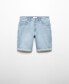 Фото #2 товара Men's Slim-Fit Denim Bermuda Shorts