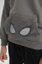 Erkek Çocuk Marvel Spiderman Regular Fit Bisiklet Yaka Sweatshirt