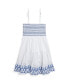 ფოტო #1 პროდუქტის Big Girls Smocked Eyelet Cotton Jersey Dress