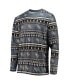 ფოტო #4 პროდუქტის Men's Charcoal UCF Knights Ugly Sweater Long Sleeve T-shirt and Pants Sleep Set