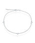 ფოტო #1 პროდუქტის Sterling Silver Open Triangle Anklet