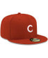 Фото #4 товара Men's Red Chicago Cubs Logo White 59FIFTY Fitted Hat