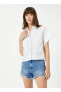 Фото #3 товара Standart Gömlek Yaka Düz Kırık Beyaz Kadın Gömlek 3sak60018pw