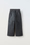 Фото #3 товара Комбинированные брюки wide-leg ZARA