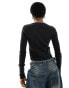 Фото #8 товара Calvin Klein Jeans ribbed easy sweater in black