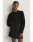 Фото #1 товара Boden Mutton Sleeve Broderie Blouse Women's Black 20