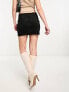 Фото #3 товара Weekday minimal scuba mini skirt in black