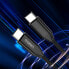 Kabel przewód do ładowania i transmisji danych USB-C 2m - czarny
