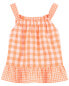 Фото #4 товара Футболка для малышей Carterʻs Baby Gingham Peplum Tank