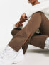 Фото #4 товара NA-KD x Angelica Blick split detail trousers in brown