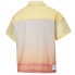 Puma Camp Collared Button Up Short Sleeve Shirt X Liu Wen Womens Yellow Casual T