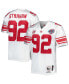 Фото #1 товара Men's Michael Strahan White New York Giants Super Bowl XLII Authentic Throwback Retired Player Jersey