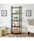 Фото #6 товара 5-Tier Industrial Black Bookshelf