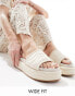 Фото #1 товара Public Desire Wide Fit Mylo flatform slider in stone