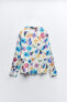 Фото #6 товара Рубашка из сатина с цветочным принтом ZARA