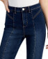 ფოტო #5 პროდუქტის Juniors' High-Rise Wide-Leg Seamed Jeans