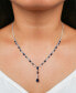 ფოტო #2 პროდუქტის Blue Sapphire (5 ct. t.w.) & White Sapphire (5/8 ct. t.w.) 17" Lariat Necklace in Sterling Silver