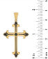 ფოტო #3 პროდუქტის Black Cubic Zirconia Cross Pendant in 14k Gold-Plated Sterling Silver, Created for Macy's