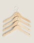 Фото #1 товара Pack of children’s wooden hangers (pack of 4)