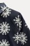 Zw collection contrast embroidery shirt