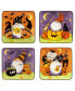 Фото #1 товара Halloween Gnomes Canape Plate Square Set, 4 Pieces