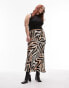 Фото #2 товара Topshop Curve animal print maxi bias skirt in multi