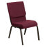 Фото #4 товара Hercules Series 18.5''W Stacking Church Chair In Burgundy Patterned Fabric - Gold Vein Frame