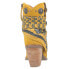 Фото #10 товара Dingo Bandida Paisley Studded Round Toe Cowboy Booties Womens Yellow Casual Boot