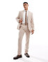 ASOS DESIGN slim fit wool mix suit trouser in pink tweed