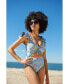 Ocean Flower One-Piece Swimsuit