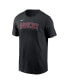 Фото #3 товара Men's Black Arizona Diamondbacks Wordmark T-shirt