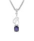 Фото #1 товара Silver pendant with purple zircon SVLP0645SH8F100