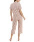 ფოტო #5 პროდუქტის Women's 2-Pc. Printed Capri Pajamas Set