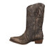 Roper Olivia Thick Embroidered Fashion Snip Toe Cowboy Womens Brown Casual Boot