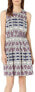 Фото #1 товара Donna Morgan 241238 Womens Elastic-Waist Fit & Flare Dress Navy Fusion Size 8