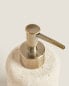 Beige marble bathroom soap dispenser