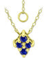 Imitation Blue Sapphire Cluster Pendant Necklace, 16" + 2" extender, Created for Macy's
