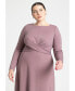 ფოტო #2 პროდუქტის Plus Size Ponte Twist Detail Dress