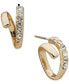 ფოტო #1 პროდუქტის Gold-Tone Pavé Loop Button Earrings