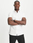 Topman formal short sleeve shirt in white