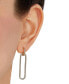 ფოტო #4 პროდუქტის Glitter Paperclip Doorknocker Drop Earrings in 10k Gold, Created for Macy's