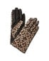 Lord & Taylor Silk-Lined Leather Gloves Women's