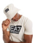 Armani EA7 core label logo bucket hat in beige