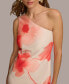 Фото #6 товара Women's Printed One-Shoulder Midi Dress