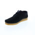 Фото #7 товара Clarks Weaver 26165081 Mens Black Suede Oxfords & Lace Ups Casual Shoes