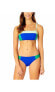 Фото #2 товара Women's Colorblock Bandeau Bra Swim Top