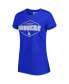 Women's Royal Los Angeles Dodgers Badge T-shirt and Pajama Pants Sleep Set